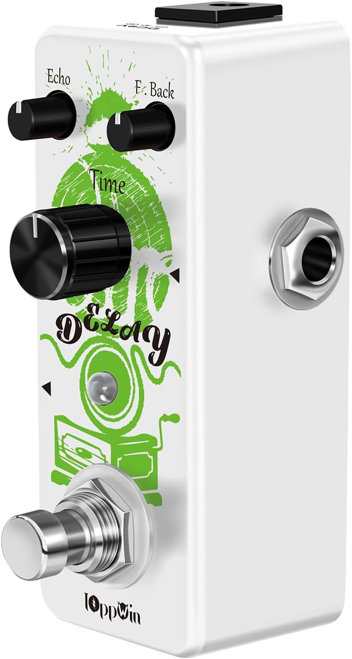 IOppWin Guitar Pedals, Premium Analog Delay Pedal – Warm, Clean, Smooth Tones with 25ms-600ms Adjustable Range & True Bypass, for Retro Tone Lovers And Live Musicians - Image 5